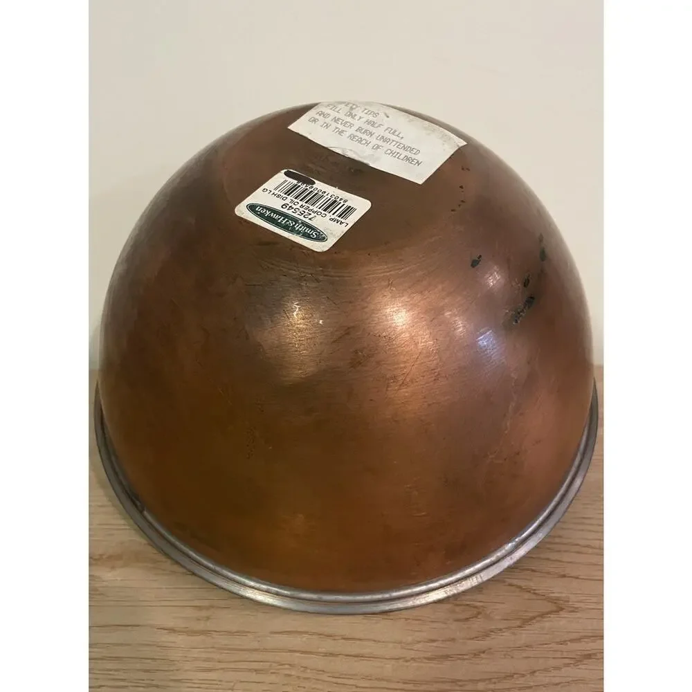 Vintage Smith & Hawken Large Copper Oil Dish Lamp Made in Turkey NEW